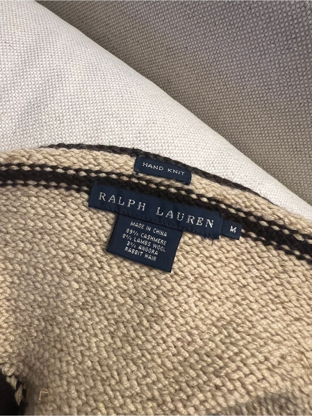 Vintage Ralph Lauren Western Hand-Knit Halter Top Cashmere, Wool, Angora - Picture 5 of 12